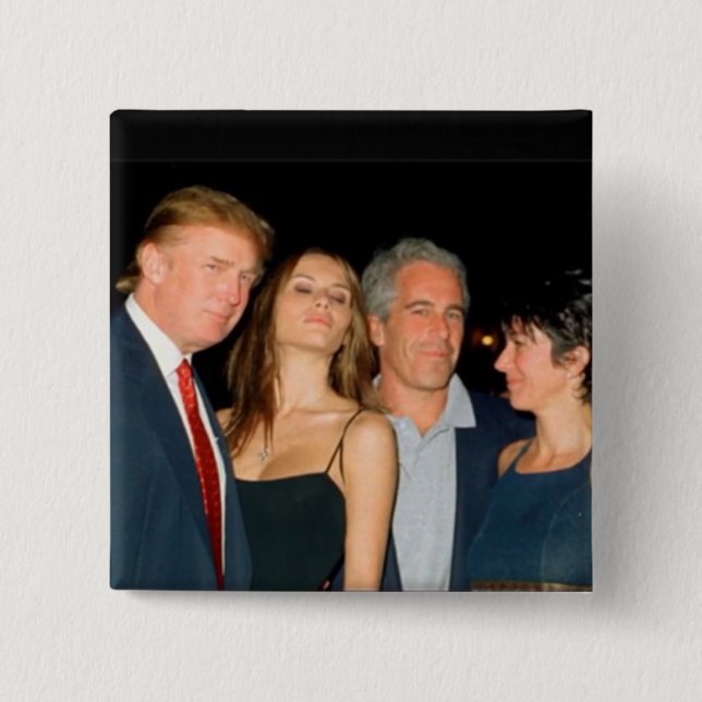 Badge Carré 5 Cm Bouton Trump (Devant)
