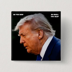 Badge Carré 5 Cm Bouton Trump
