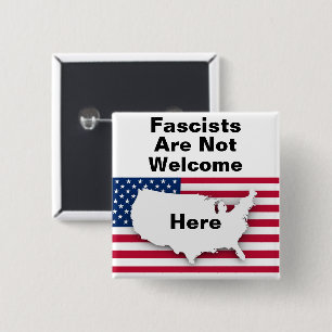 Badge Carré 5 Cm Bouton USA