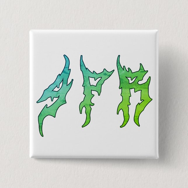 BADGE CARRÉ 5 CM BOUTON UTILE (Devant)