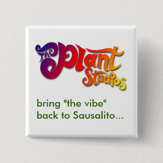 Badge Carré 5 Cm Bouton "Vibe"