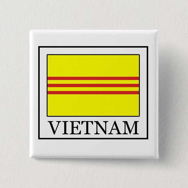 Badge Carré 5 Cm Bouton Vietnam (Devant)