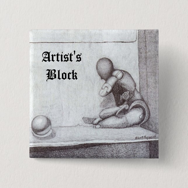 Badge Carré 5 Cm Bouton Visages (Devant)