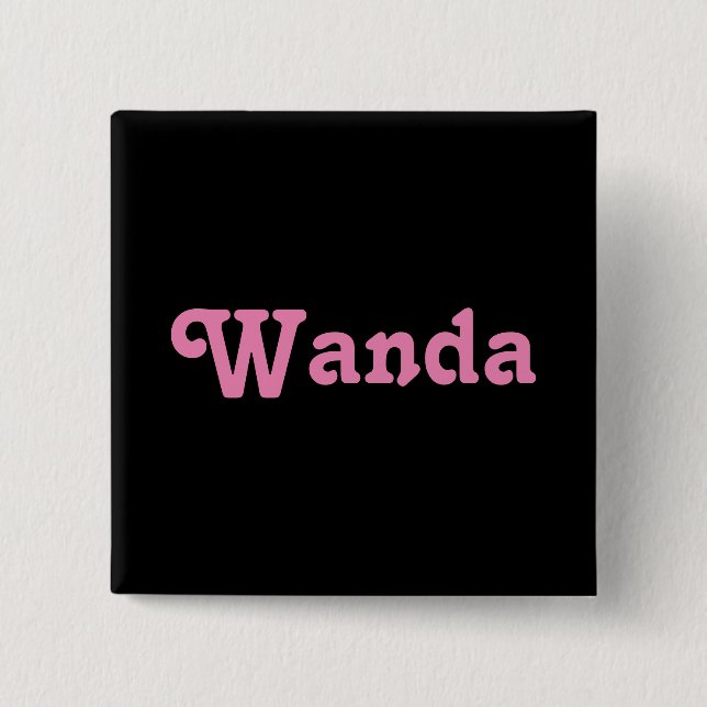 Badge Carré 5 Cm Bouton Wanda (Devant)