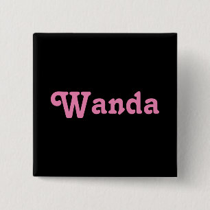 Badge Carré 5 Cm Bouton Wanda