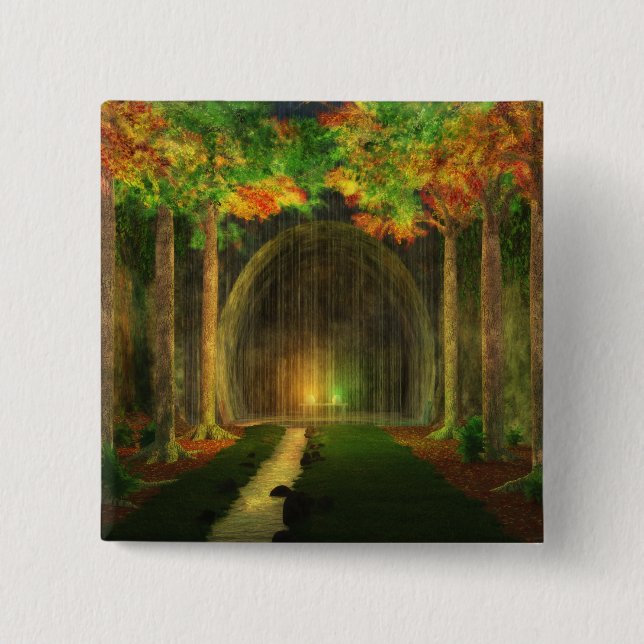 Badge Carré 5 Cm Bouton Wellinghall (Devant)