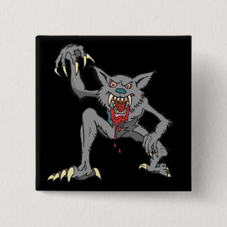 Badge Carré 5 Cm Bouton Werewolf