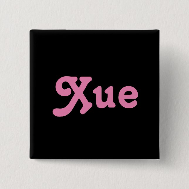 Badge Carré 5 Cm Bouton Xue (Devant)