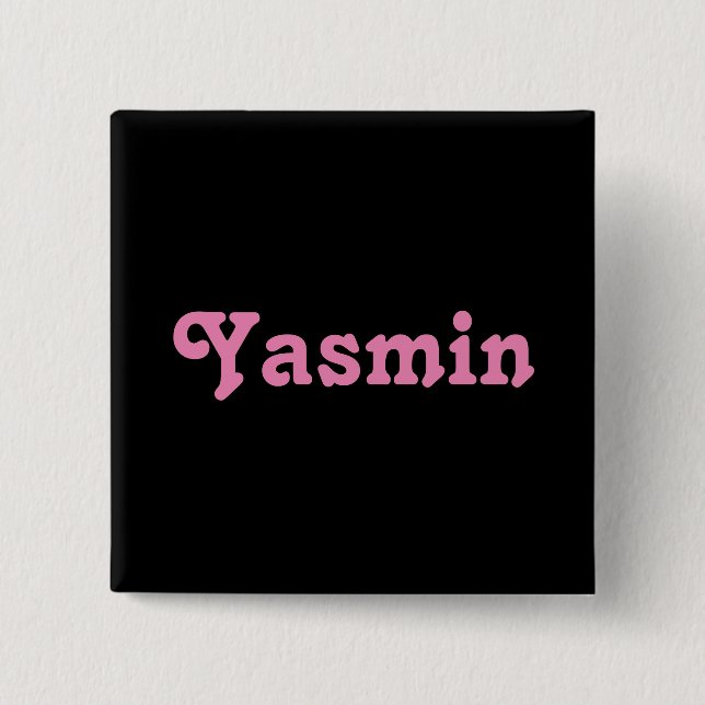 Badge Carré 5 Cm Bouton Yasmin (Devant)
