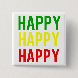 Badge Carré 5 Cm Bouton Zazzle Happy