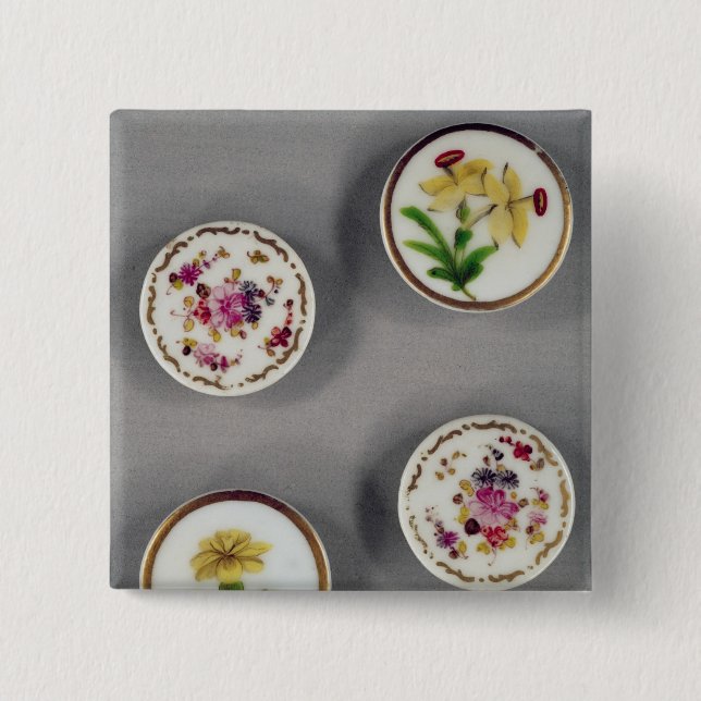 Badge Carré 5 Cm Boutons (Devant)