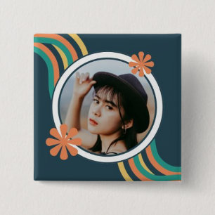 Badge Carré 5 Cm Boutons