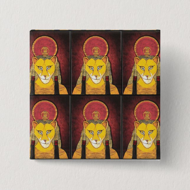 Badge Carré 5 Cm boutons (Devant)