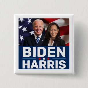 Badge Carré 5 Cm Boutons Collectibles Élections Biden Harris 2020