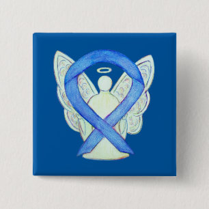 Badge Carré 5 Cm Boutons d'art personnalisé Angel de ruban de sensi