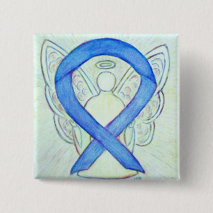Badge Carré 5 Cm Boutons d'art personnalisé Angel de ruban de sensi