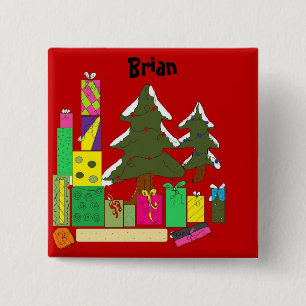 Badge Carré 5 Cm Boutons de balise de nom