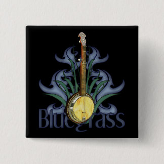 Badge Carré 5 Cm Boutons de conception de banjo de Bluegrass