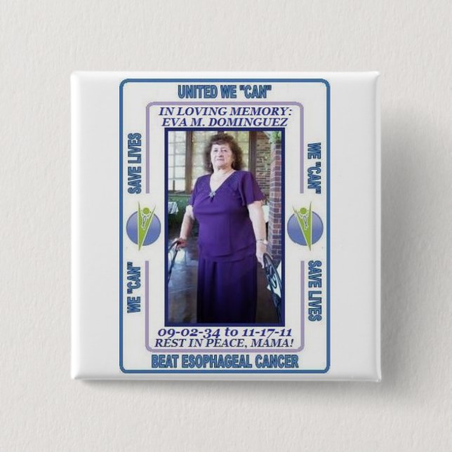 BADGE CARRÉ 5 CM BOUTONS DE DOMINGUEZ (Devant)