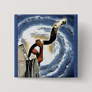 Badge Carré 5 Cm Boutons de galaxie de Shofar