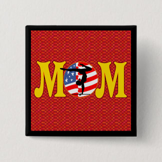 Badge Carré 5 Cm Boutons de maman de gymnastique