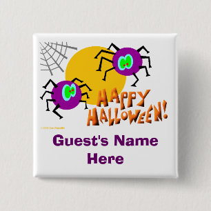 Badge Carré 5 Cm Boutons de Nametag de partie de Halloween
