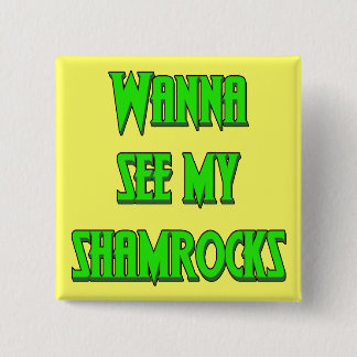 Badge Carré 5 Cm Boutons d'Irlandais du jour de St Patrick