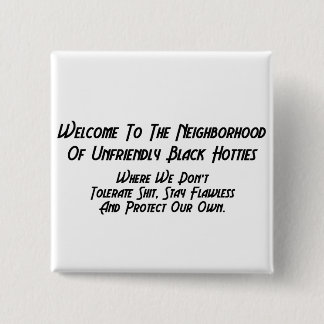 Badge Carré 5 Cm BOUTONS du NOIR TEXT| de WTNUBH|