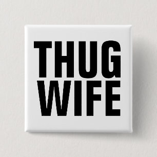 BADGE CARRÉ 5 CM BOUTONS FEMME THUG