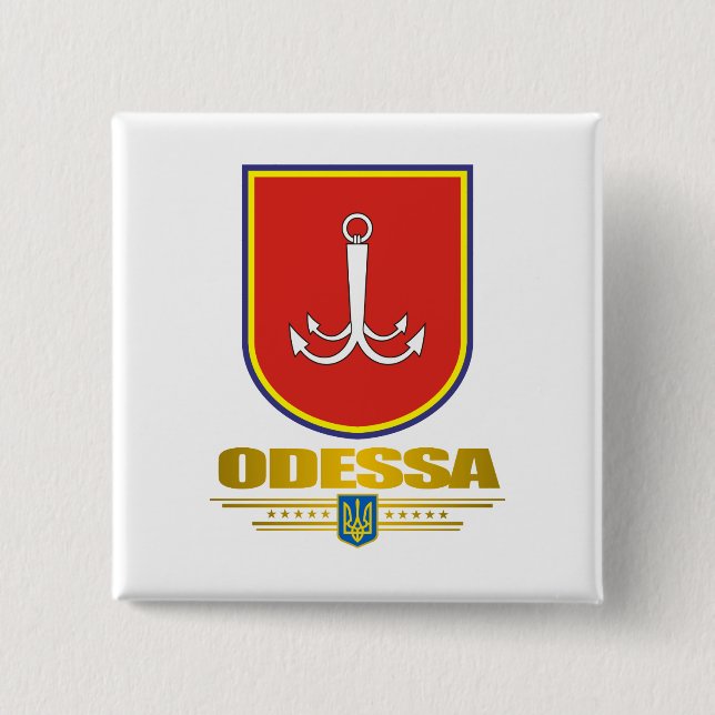 Badge Carré 5 Cm Boutons "Odessa COA" (Devant)