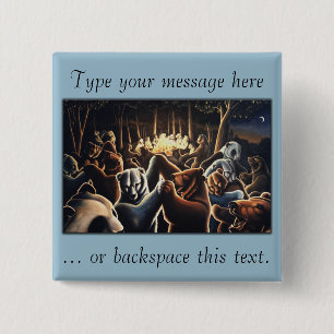 Badge Carré 5 Cm Boutons Ours Danse Pin Party Bouton d'art animal