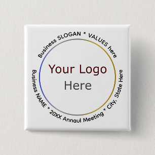 Badge Carré 5 Cm Boutons professionnels personnalisés pour les réun