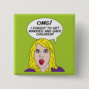 Badge Carré 5 Cm Boutons RETRO COMICS