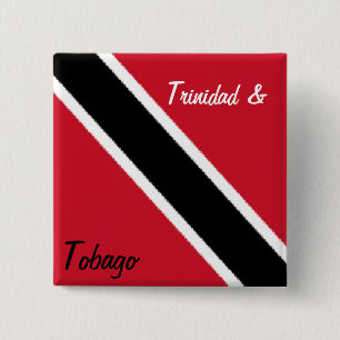 Badge Carré 5 Cm Boutons Trinidad et tobago