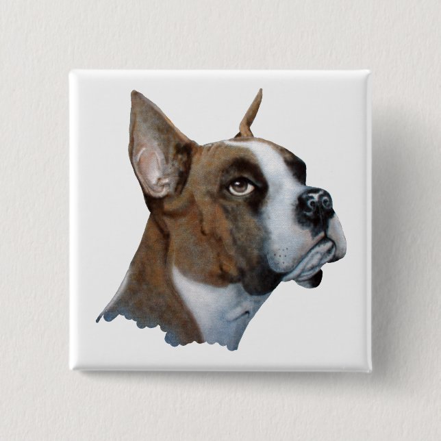 Badge Carré 5 Cm Boxer (Devant)