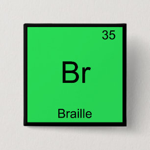 Badge Carré 5 Cm Br - Tee symbole d'élément de chimie drôle en brai