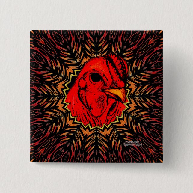 Badge Carré 5 Cm Brahma (Devant)