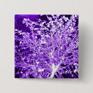 Badge Carré 5 Cm Branches d'arbre Abstrait violet