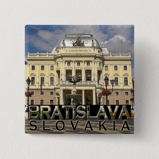 Badge Carré 5 Cm Bratislava (Devant)
