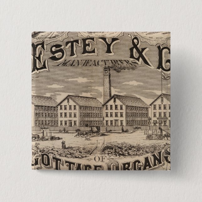 Badge Carré 5 Cm Brattleboro Vermont (Devant)