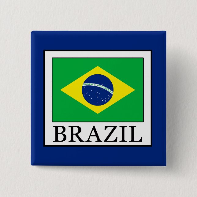 Badge Carré 5 Cm Brésil (Devant)