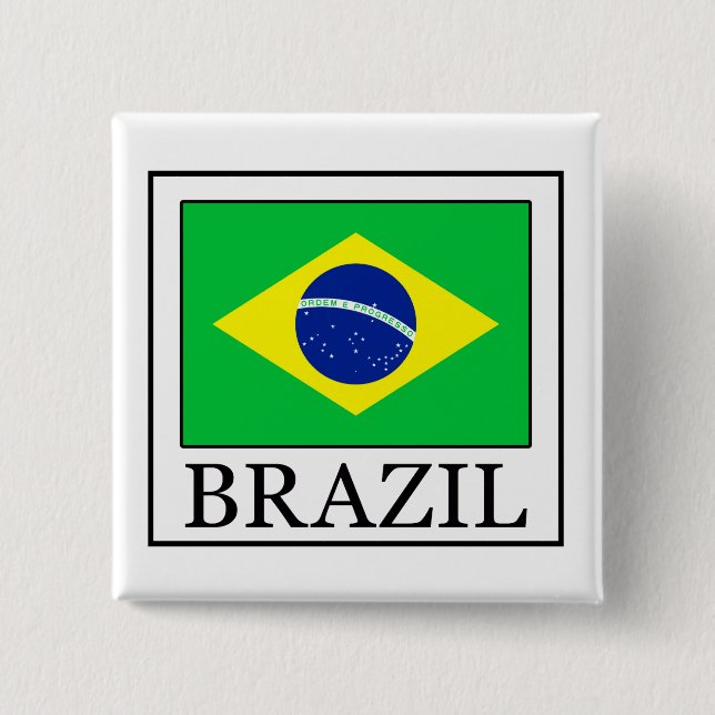 Badge Carré 5 Cm Brésil (Devant)