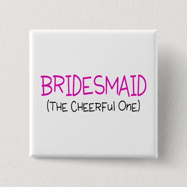 Badge Carré 5 Cm Bridesmaid La Géniale (Devant)
