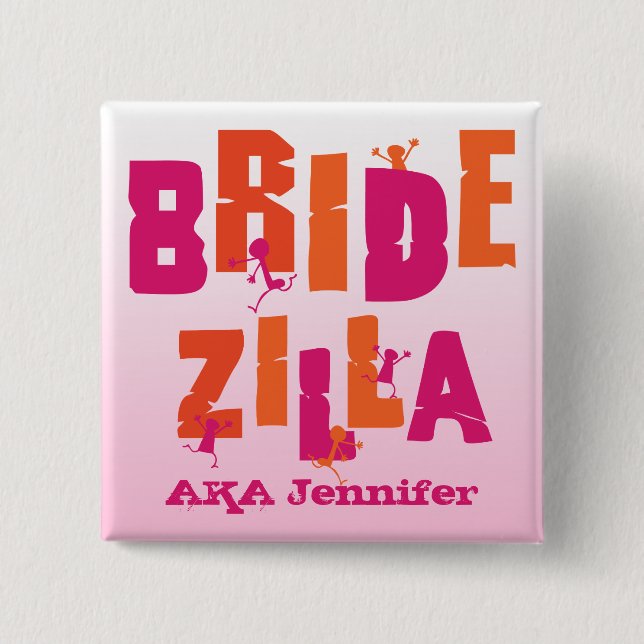 Badge Carré 5 Cm Bridezilla (s) (Devant)