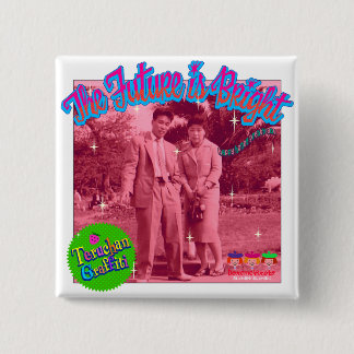 Badge Carré 5 Cm bright future