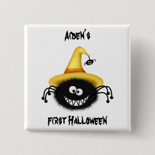 Badge Carré 5 Cm Broche à araignée