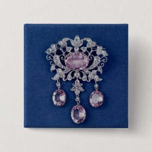 Badge Carré 5 Cm Broche dans la forme d'une fleur, c.1780