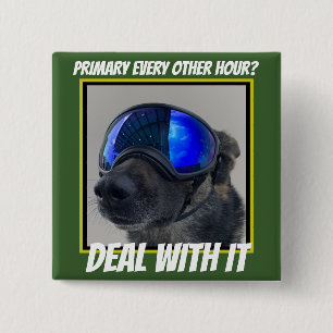 Badge Carré 5 Cm Broche du bouton du point de contrôle K9