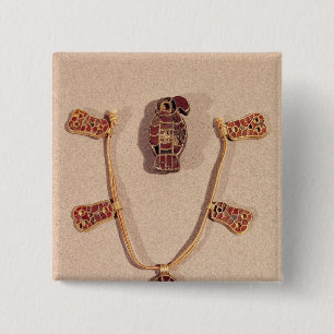 Badge Carré 5 Cm broche Eagle-formée et un collier