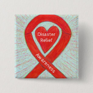 Badge Carré 5 Cm Broches personnalisées Ribbon de sensibilisation à